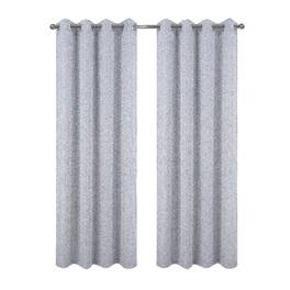 RT Designers Collection - 100% Polyester 140 GSM Lava Jacquard Grommet Curtain Panel 54" x 84" - Silver