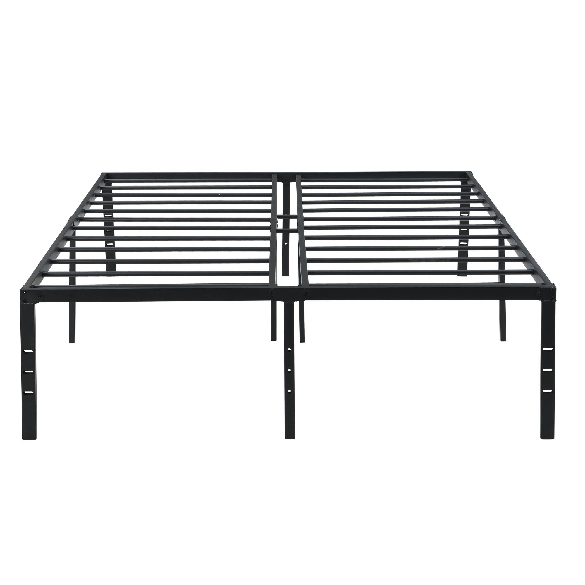 Back. GOODSILO - Heavy Duty King Size Metal Bed Frame with Quick Assembly and Noise-Free Design - Black.