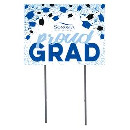 Jardine - Sonoma State Seawolves 18" x 24" Proud Grad Yard Sign - White