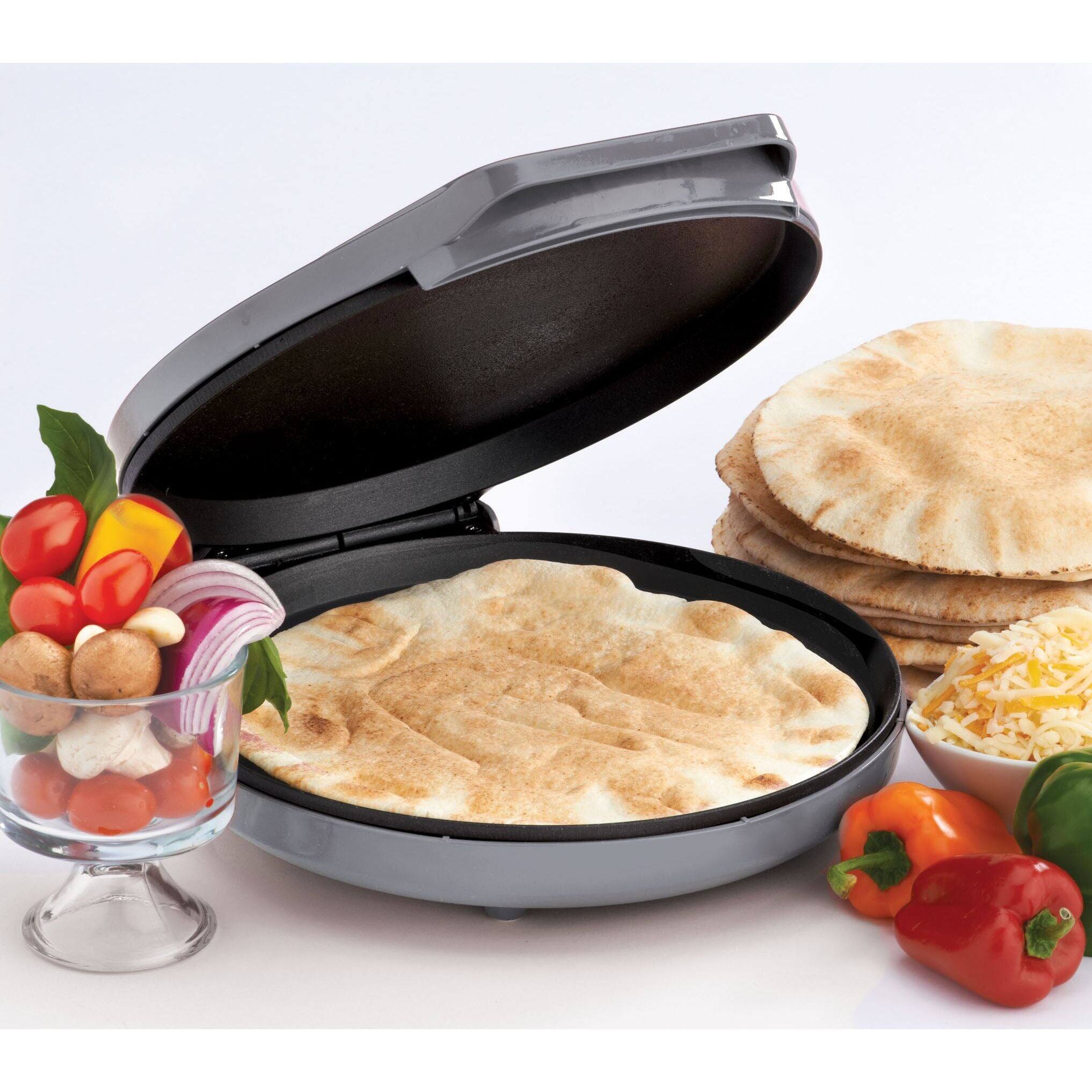 Angle. Betty Crocker - Betty Crocker BC4958 12-Inch Pizza Maker - GREY.