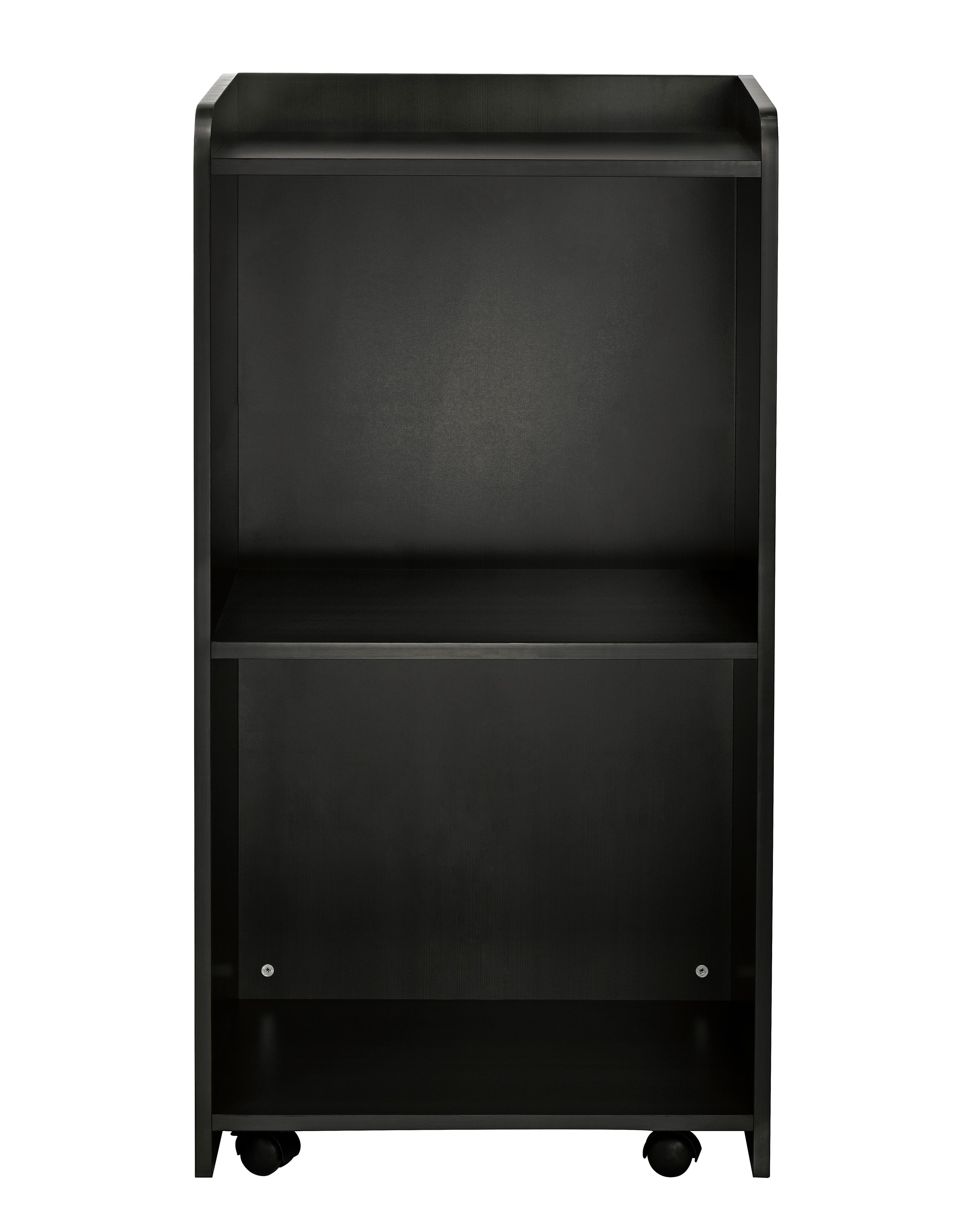 Photos - Office Desk AdirOffice - Podium Lectern, Wood Mobile Presentation Lectern Stand with Shelves - Black ADI661-07-BLK-MK