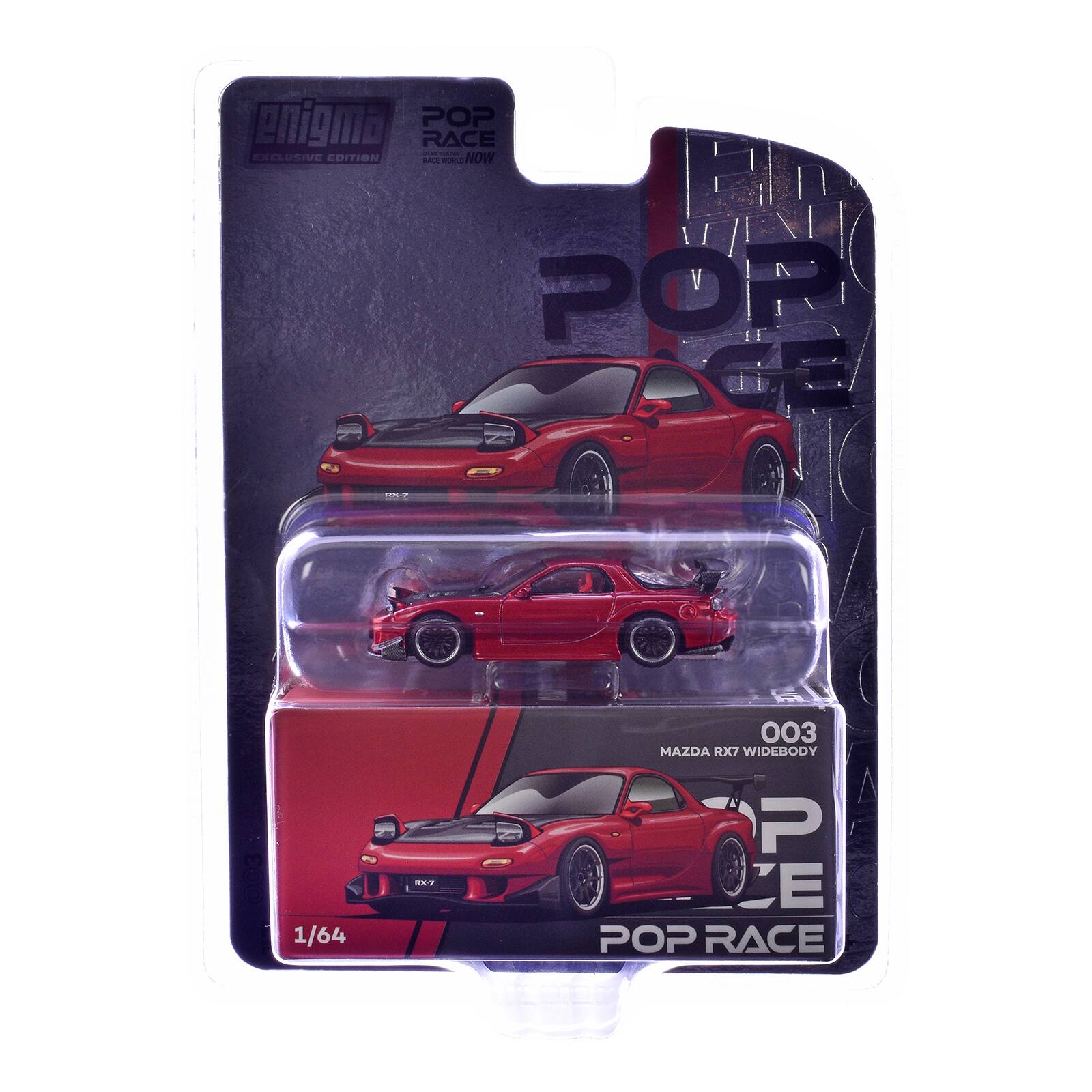 enigma POP RACE EXCLUSIVE EDITION MADE 100 NOW Fin 11X-7 Beef GE  
003 MAZDA RX7 WIDEBODY  
1/64  
RX-7  
POP RACE