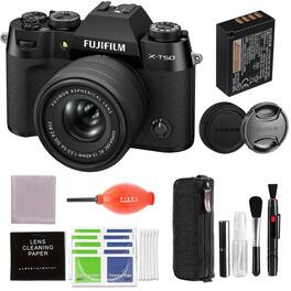 Bundle - Fujifilm - X-T50 Mirrorless Digital Camera XC15-45mmF3.5-5.6 OIS PZ Lens Kit - Black