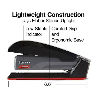 Lightweight Construction  
Lays Flat or Stands Upright  

- Low Staple Indicator  
- Comfort Grip and Ergonomic Base  

Staples: 6.6"