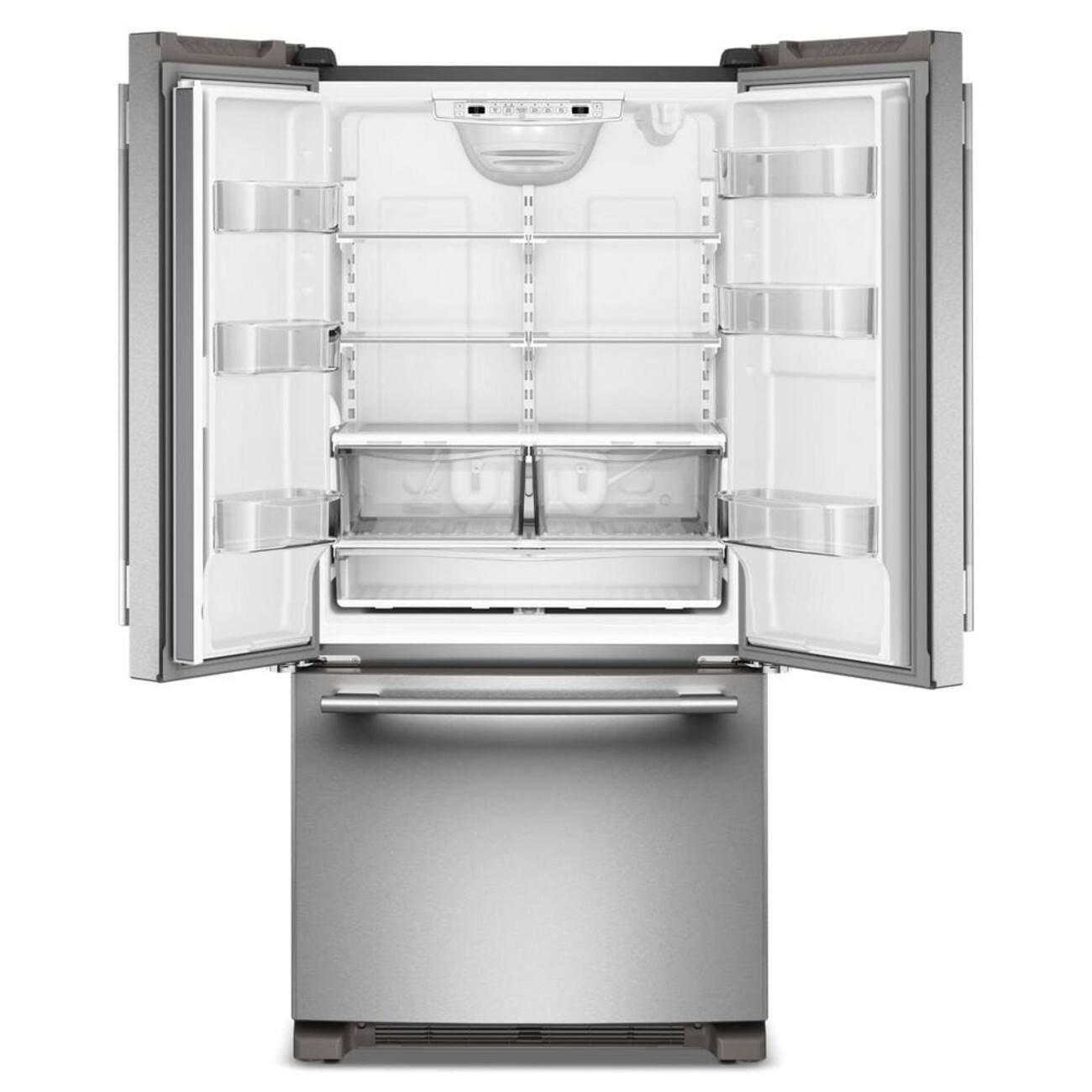 Alt View 11. KitchenAid - KitchenAid - 22 Cu. Ft. 33-Inch Standard-Depth French Door Refrigerator with Internal Water Dispenser - PrintShield Stainless.