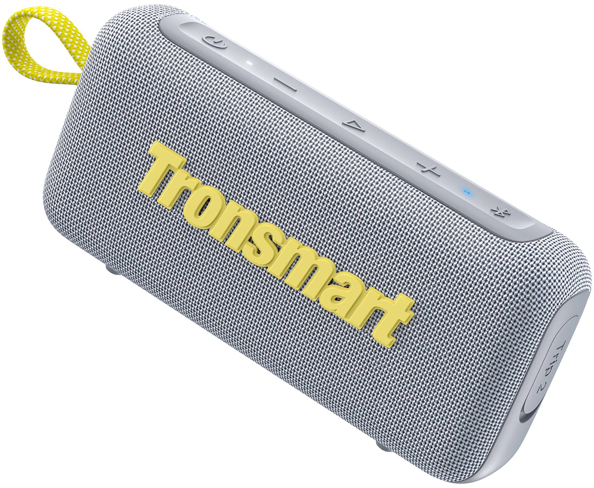 Tronsmart - Trip 2 Bluetooth 5.3 Speaker, Ultra-Portable Clip, 10W Big Pro Sound w/ Deep Bass, IPX7 Waterproof, 20H, Voice Assistant - Gray