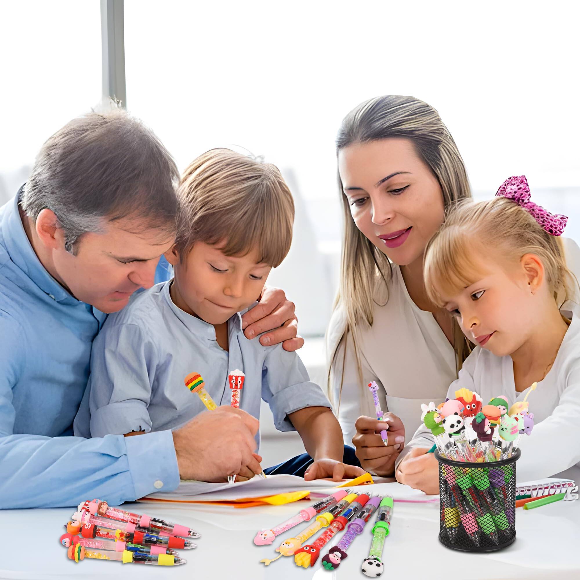 Alt View 7. Paradigms Interiors - Multicolor Pen In One Fun 4 in 1 Cute Pens Bulk Cool Ballpoint For Gifts.