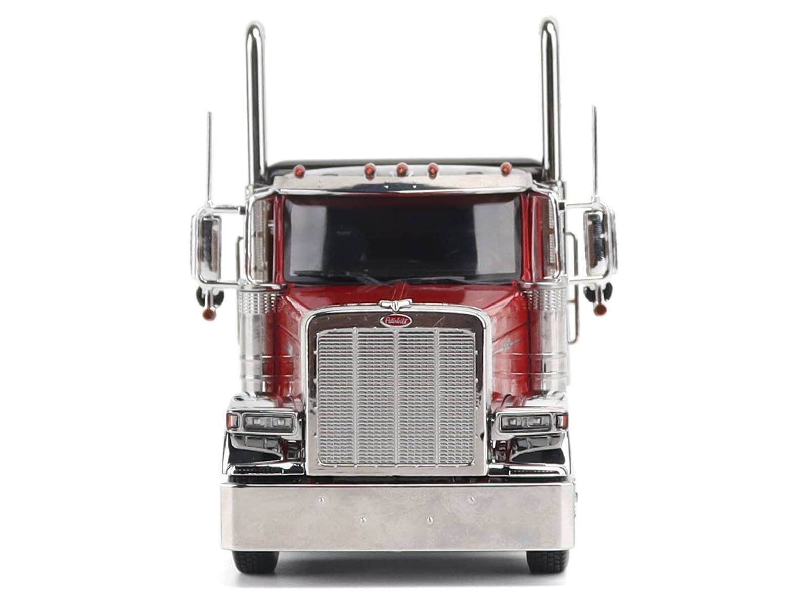 Alt View 3. Diecast Masters - Peterbilt 589 Tridem-Axle Legendary Package Truck Tractor with 58" Sleeper Legendary Red 1/32 Model by Diecast Masters.
