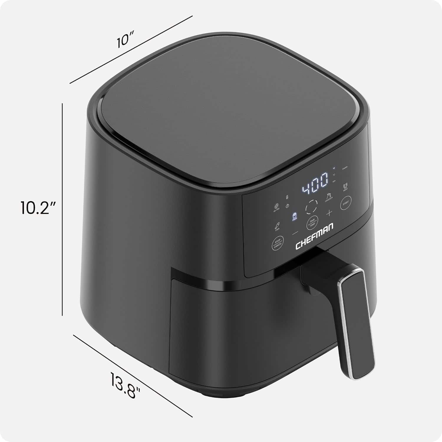 Chefman 4 Qt Compact Digital Touch Air Fryer w/ Hi Fry & Shake