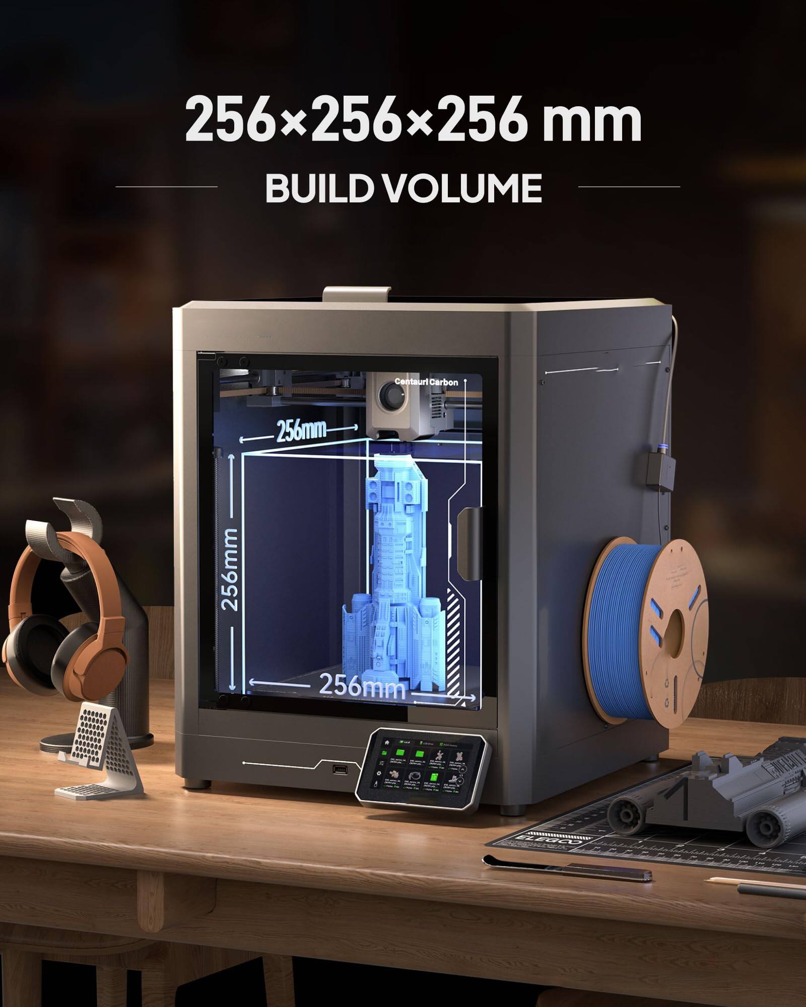 256x256x256 mm BUILD VOLUME  
Centauri Carbon  
256mm x 256mm x 256mm