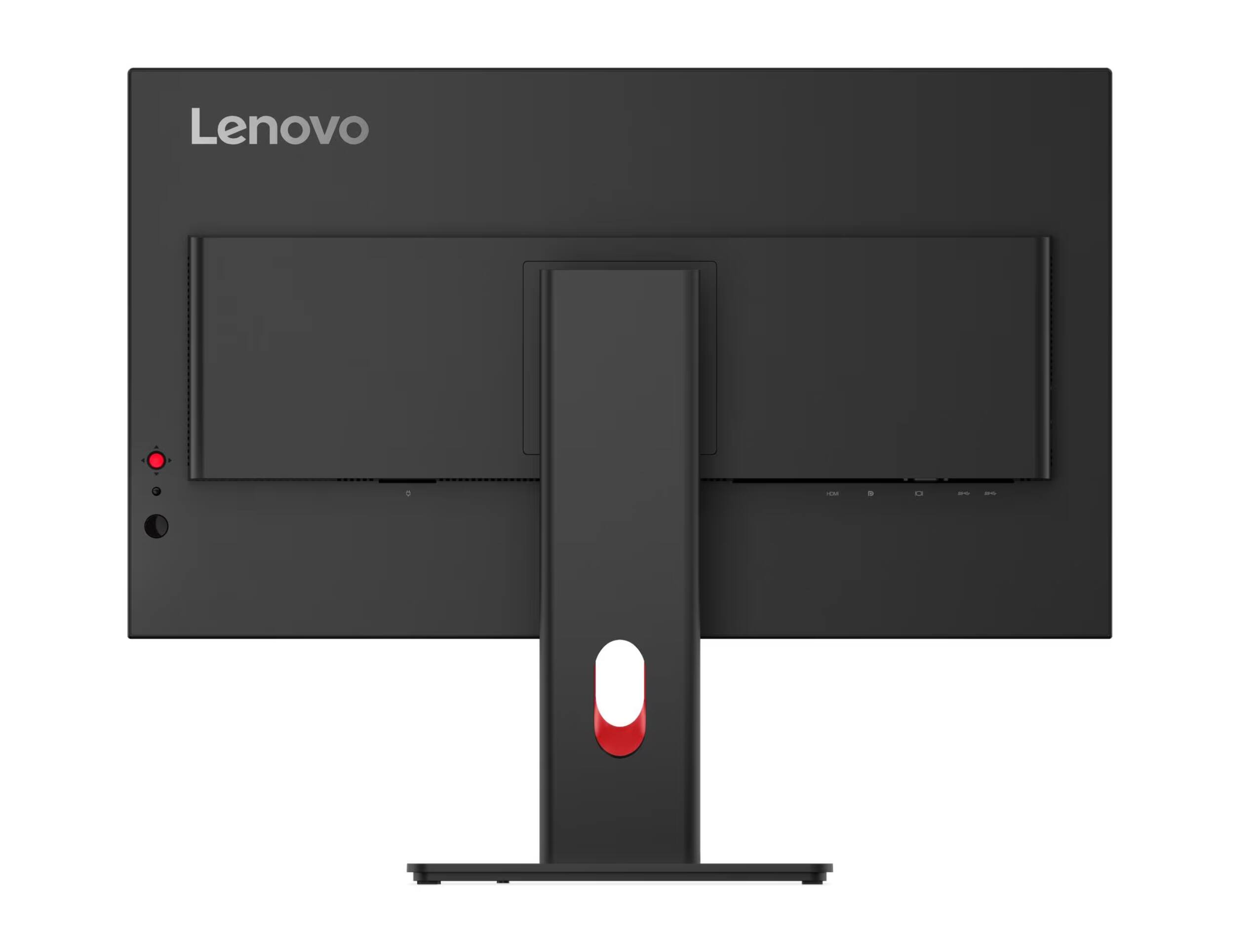 Back. Lenovo - ThinkVision T27-40 27" Monitor - FHD, 120 Hz, IPS WLED, USB Hub, HDMI, DP, VGA (64A5MAR6UZ) - Eclipse Black.