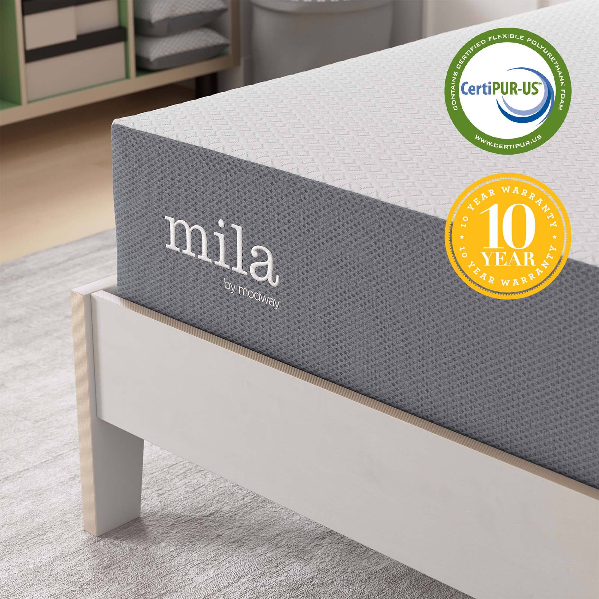 mila by modway

CONTAINS CERTIFIED FLEXIBLE POLYURETHANE FOAM
CertiPUR-US
WWW.CERTIPUR.US

10 YEAR WARRANTY