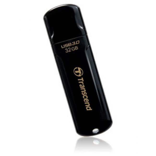 Transcend - 32GB JetFlash 700 USB 2.0 Flash Drive - 32 GB - USB 3.0 - 70 MB/s Read Speed - 20 MB/s Write Speed - Black