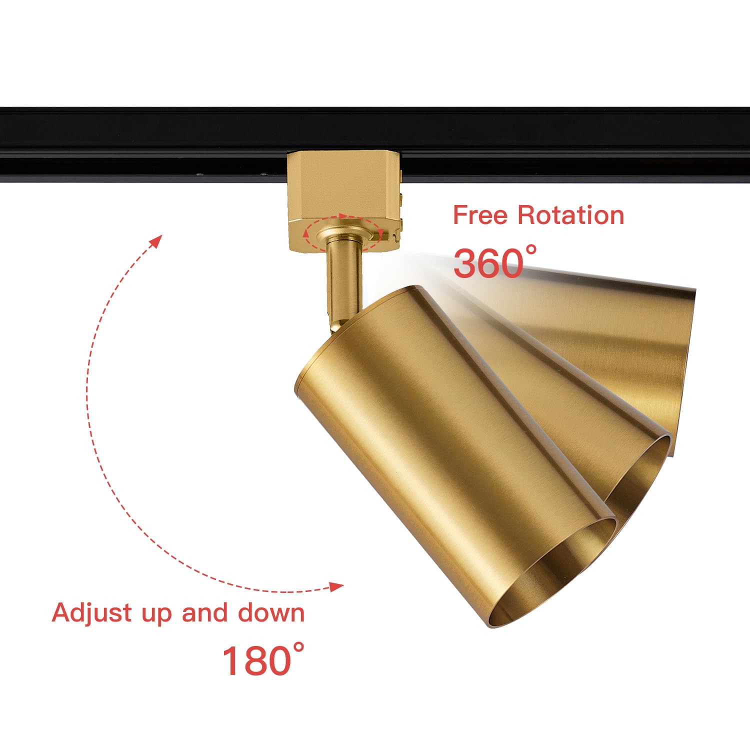 Free Rotation 360°  
Adjust up and down 180°