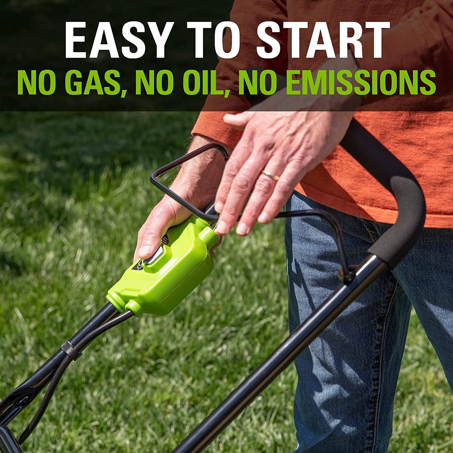 EASY TO START  
NO GAS, NO OIL, NO EMISSIONS