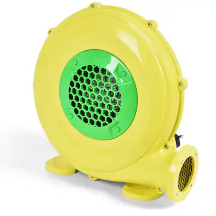 Front. Costway - Costway Air Blower Pump Fan 480 Watt 0.6HP For Inflatable Bounce House Bouncy Castle - Yellow.