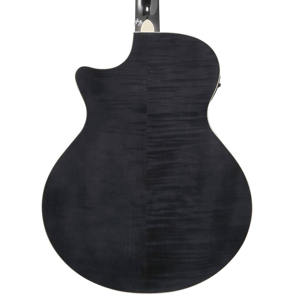 Alt View 4. Ibanez - Ibanez AE Series AE170 Acoustic Electric Guitar, Transparent Black.