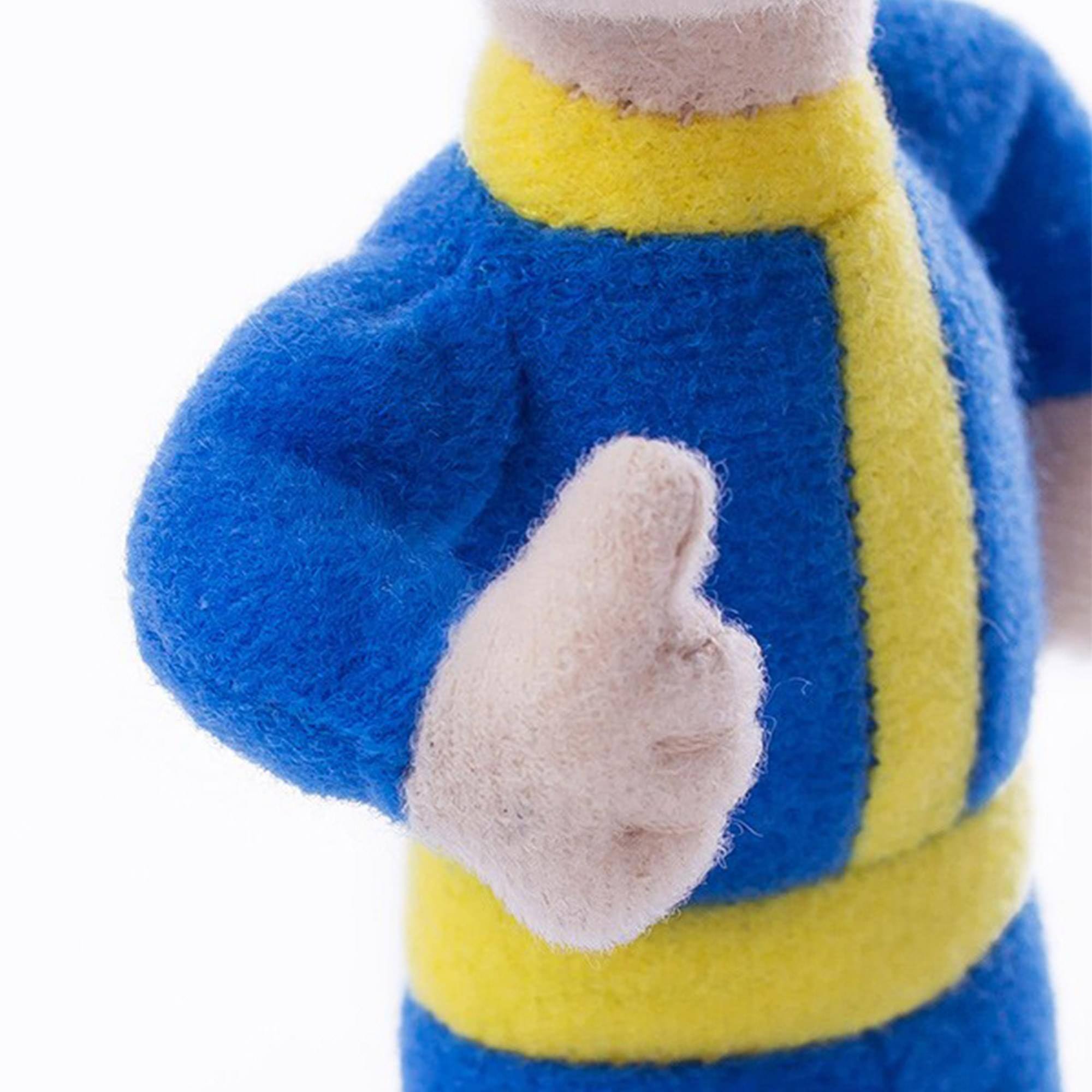 Alt View 3. Gaming Heads - Fallout 4 Vault Boy 111 Thumbs Up 7 Inch Plush Backpack Clip - Blue.