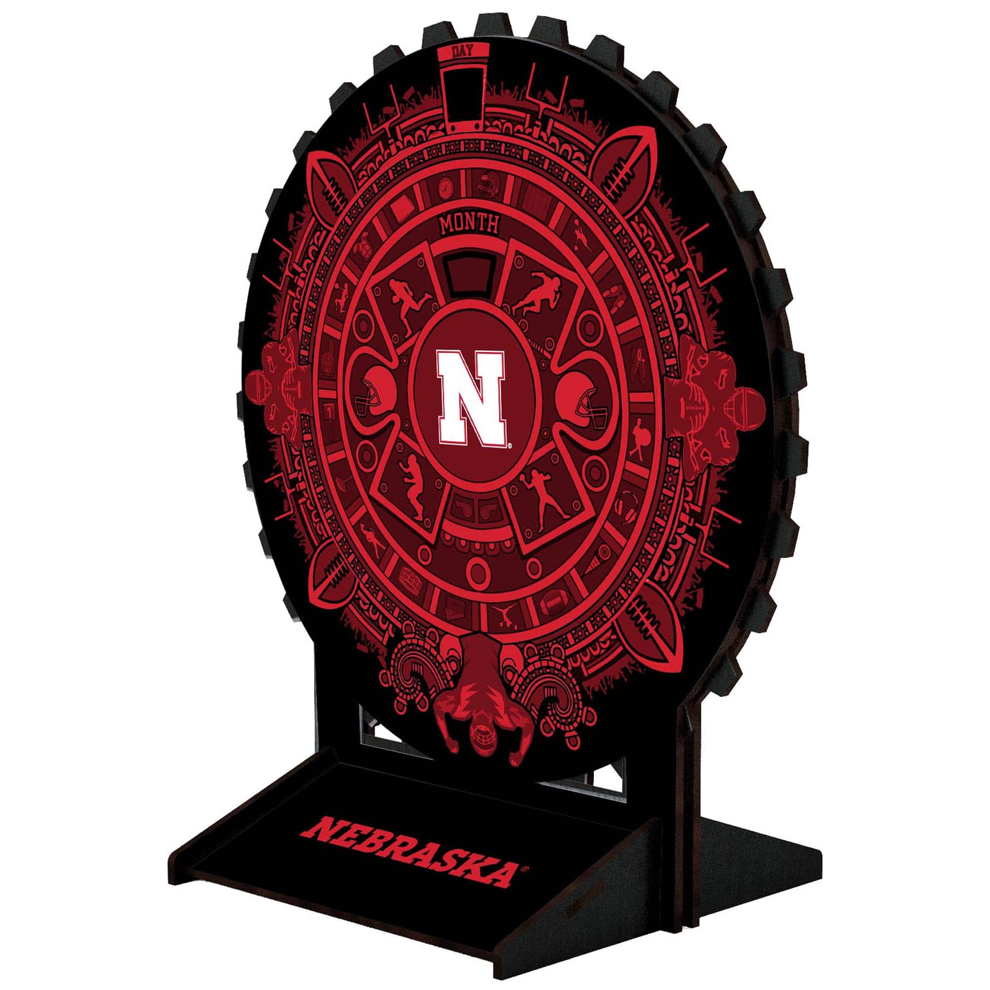 Fan Creations - Nebraska Huskers Aztec Circle Desk Calendar - Multicolor