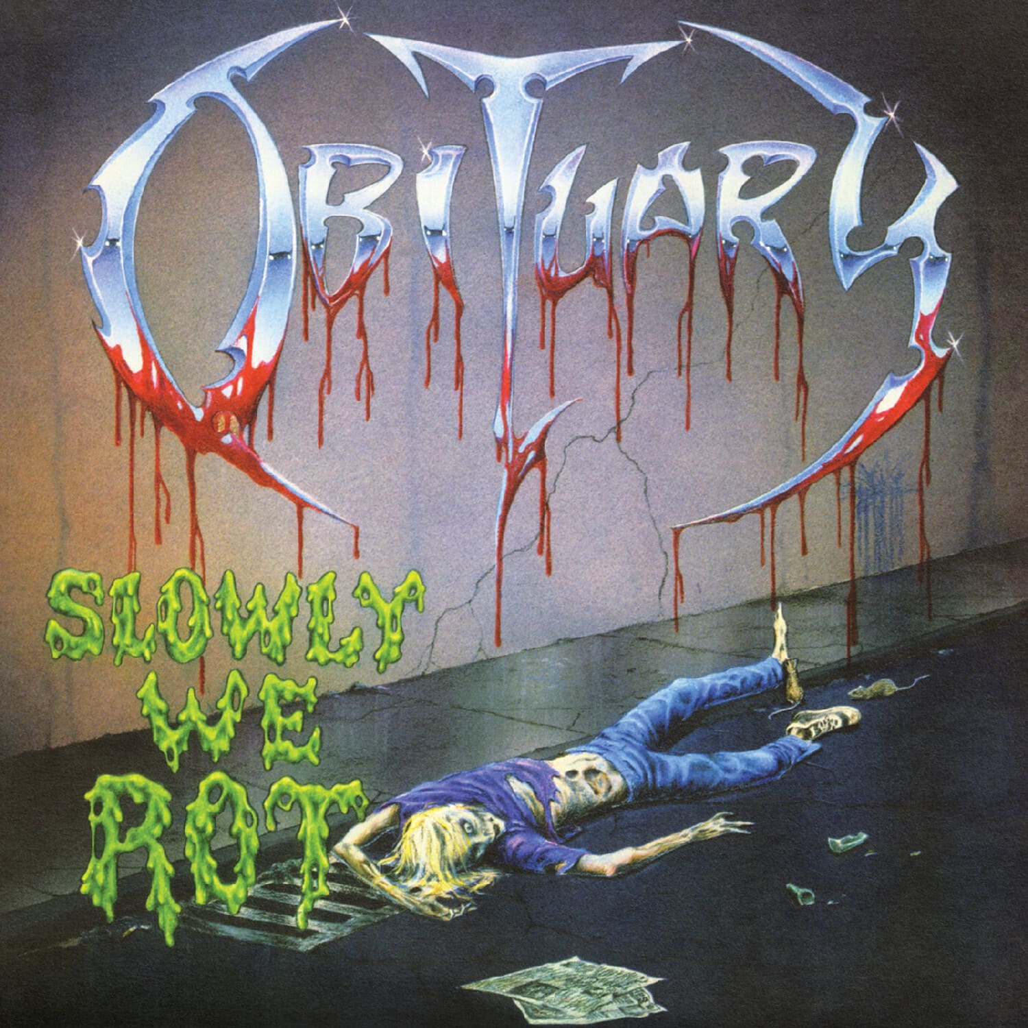 Obituary - Slowly We Rot (REMASTERED, EXPANDED) (CORPSE BLUE WITH BLOOD SPLATTER VINYL)   - VINYL LP price history on PriceWatchPro