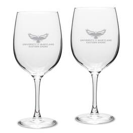 Jardine - Maryland Eastern Shore Hawks Two-Piece 19oz. Traditional Red Wine Glass Set - Multicolor