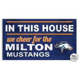 Jardine - Milton Academy Mustangs 11" x 20" Indoor/Outdoor In This House Sign - Blue