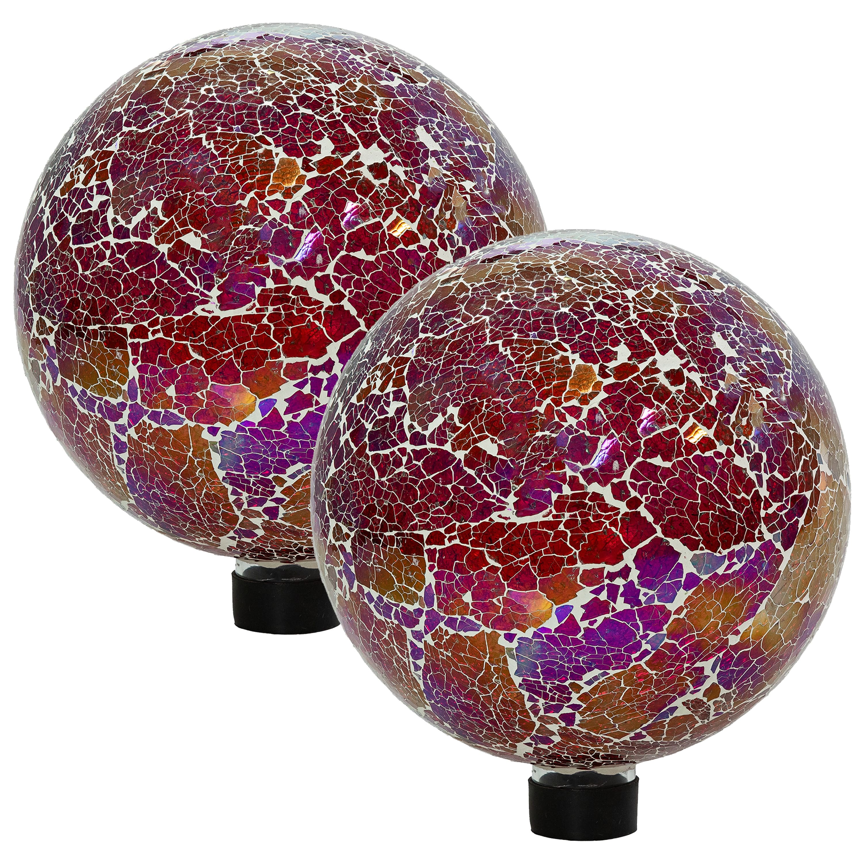 Sunnydaze - Crackled Glass Mosaic Gazing Globe - 10 in - 2pk - Pearl Pink price history on PriceWatchPro