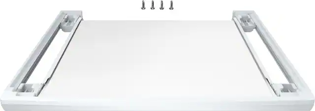 Front. Bosch - Stacking Kit with Pull Out Shelf for Bosch WQB245B0UC Dryer - White.