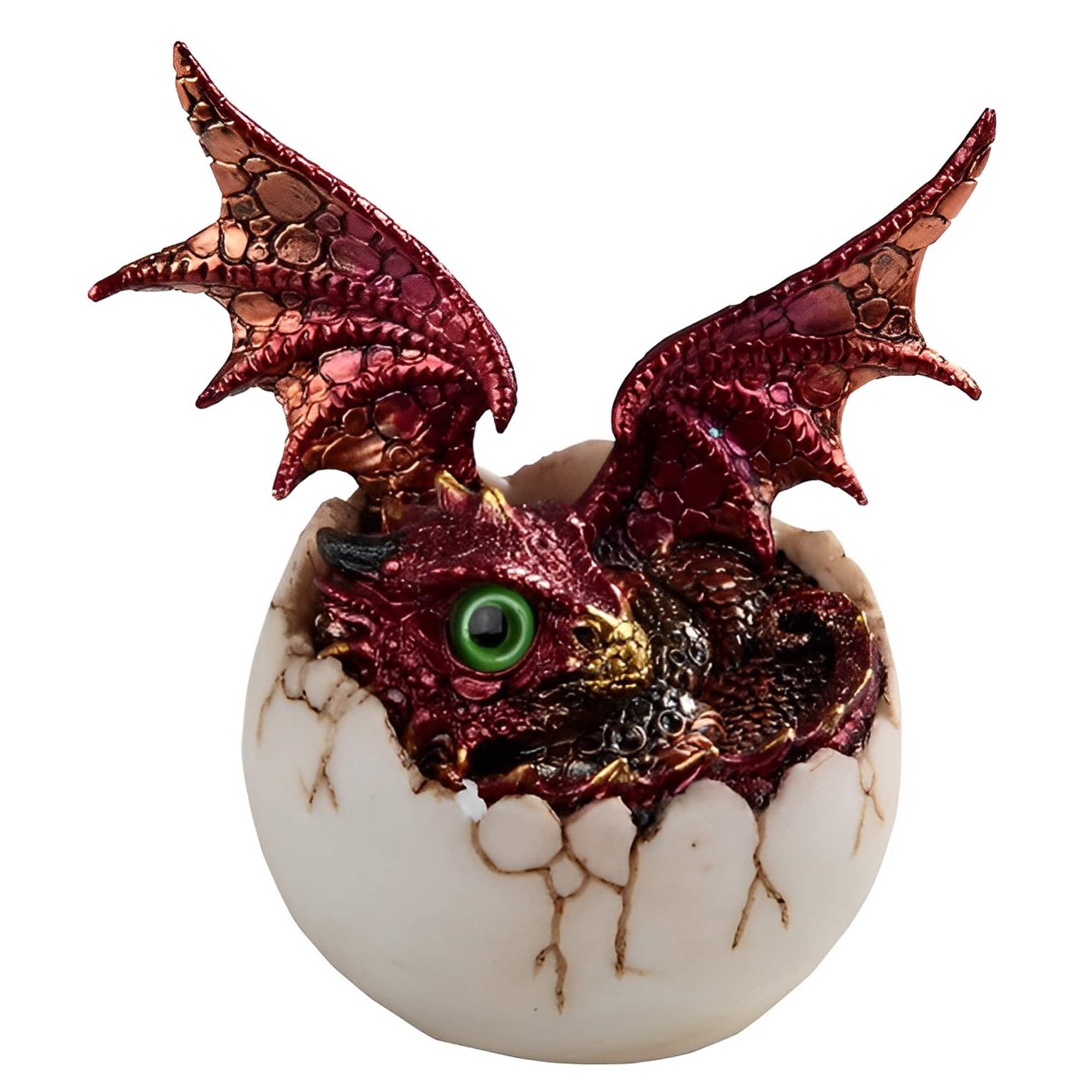 FC Design - 4"H Dragon Baby in Egg Figurine Statue Office/Computer Desk Tabletop Medieval Gaming Home Decor Gift - Multi-Color