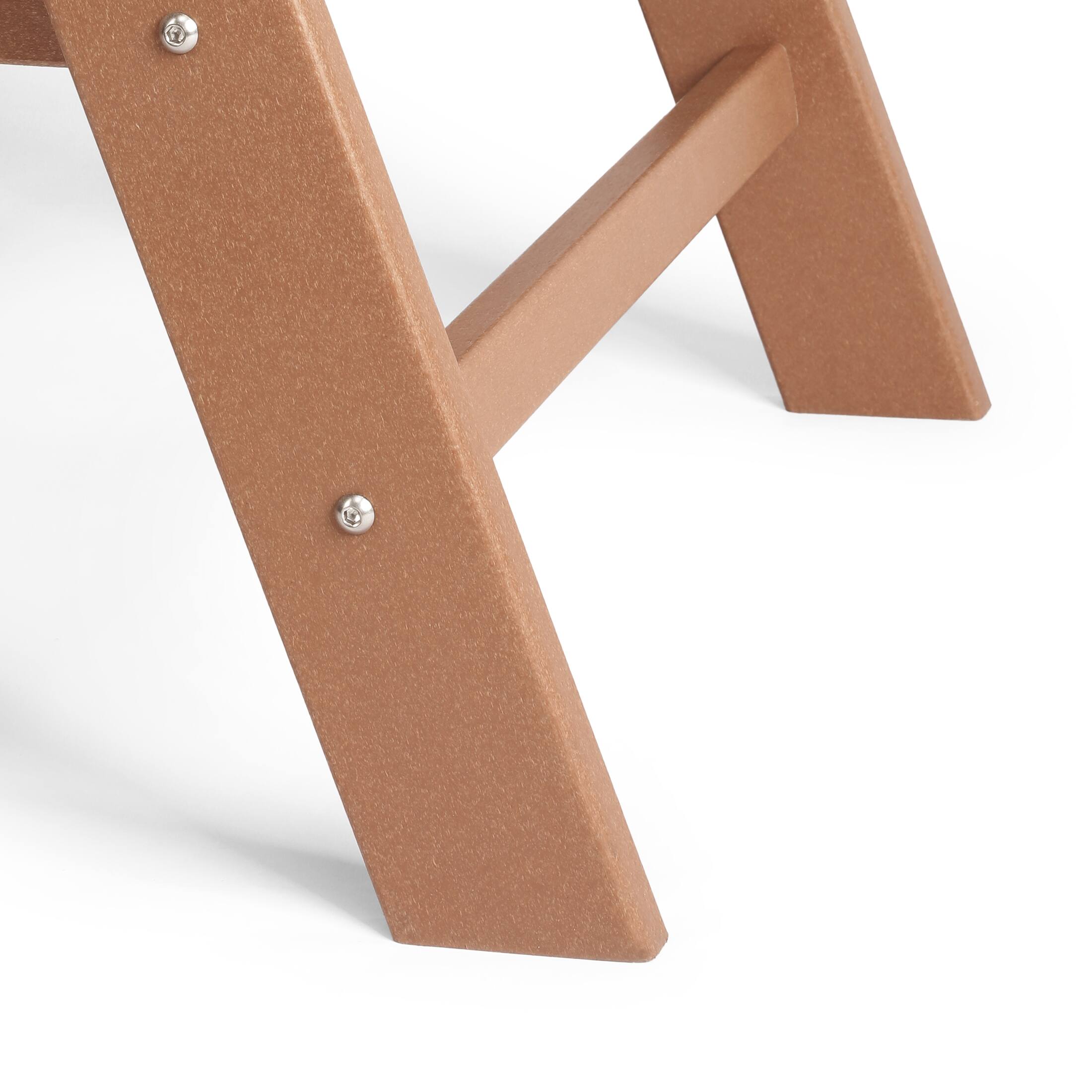 Alt View 7. WestinTrends - WestinTrends Ashore Outdoor Patio HDPE Plastic Modern Adirondack Dining Chair - Teak.