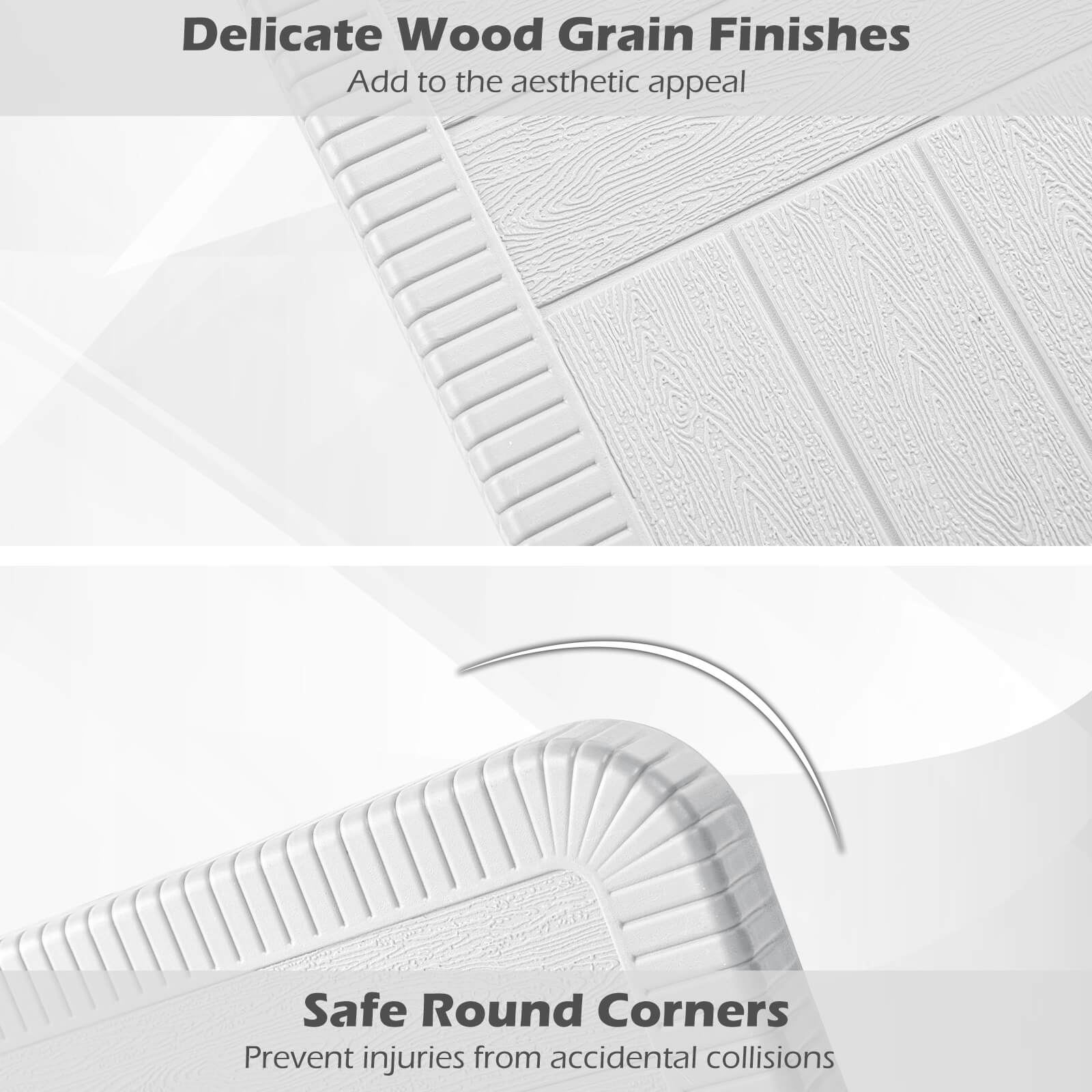 Delicate Wood Grain Finishes: Add to the aesthetic appeal.
Safe Round Corners: Prevent injuries from accidental collisions.