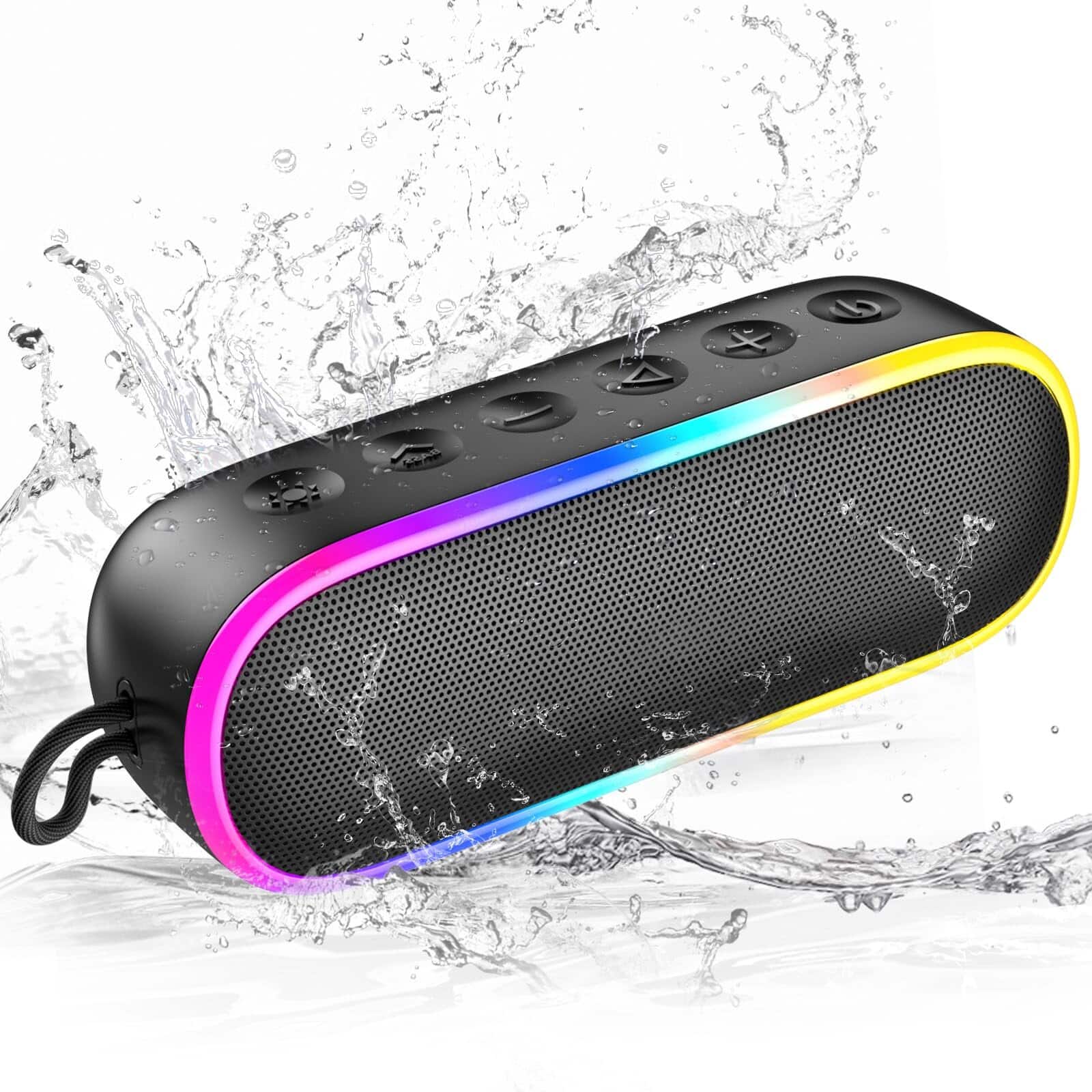 Dazzed Corner - Bluetooth Speaker,Waterproof Portable Wireless Speakers,Outdoor Speaker - Black