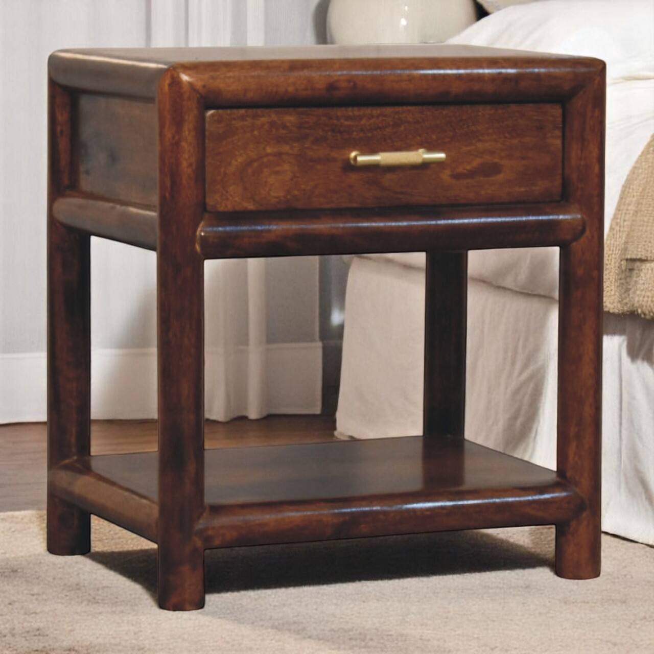 Alt View 6. Artisan Furniture - Artisan Furniture Solid Wood Regency Chestnut Nightstand, 1 Drawer - Chestnut.