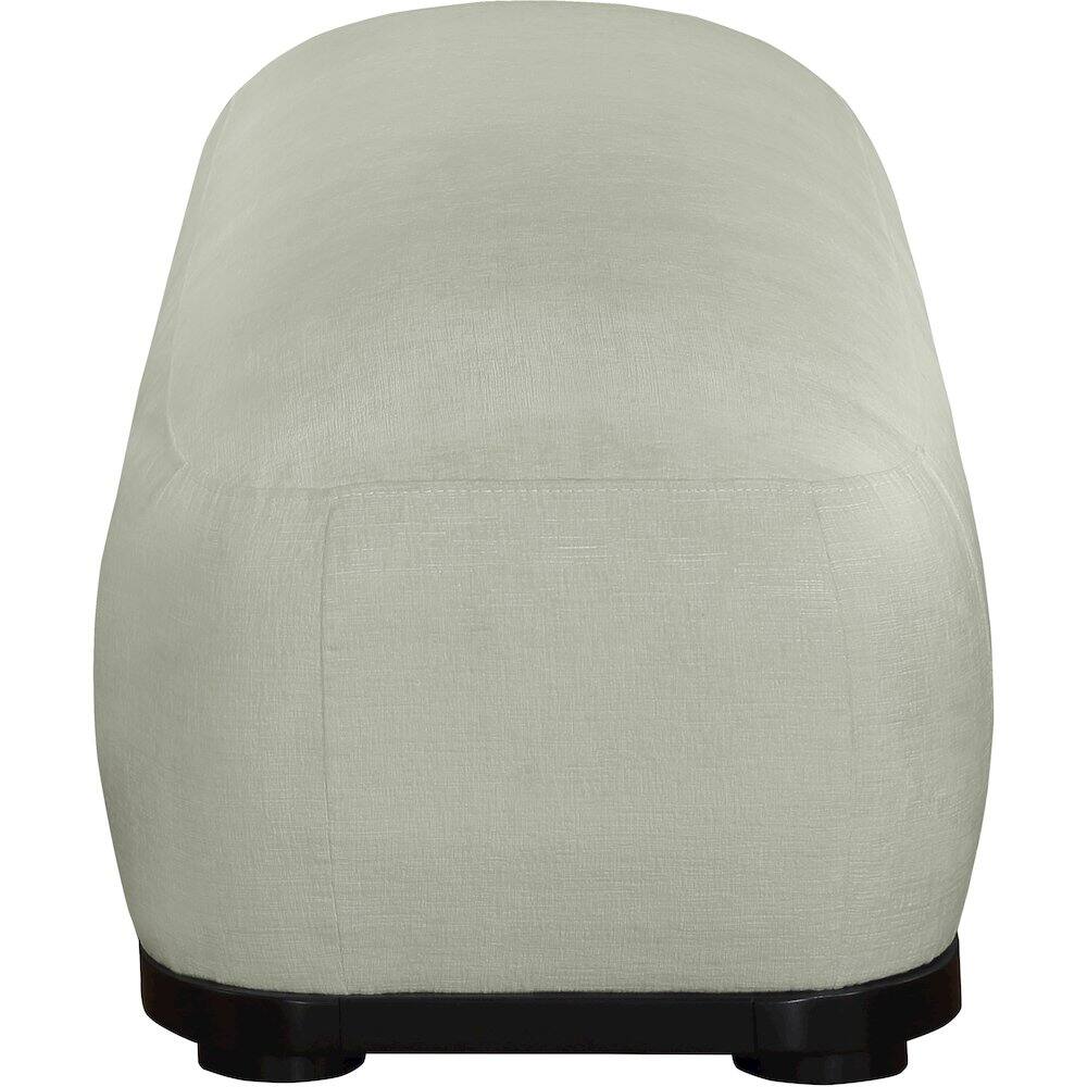 Alt View 3. Meridian Furniture - Calum Mint Chenille Fabric Bench - Blue.