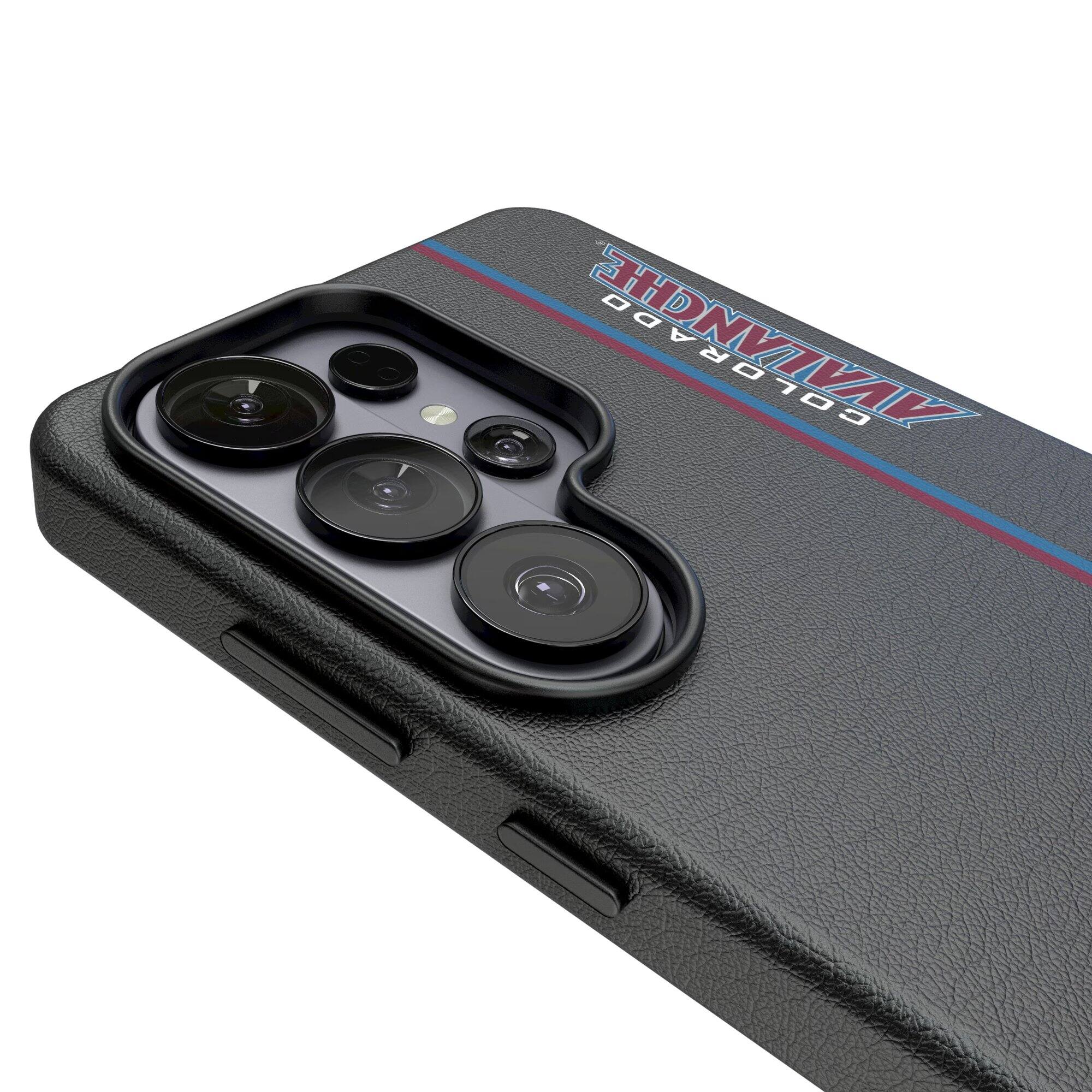Alt View 2. Keyscaper - Black Colorado Avalanche Galaxy Magnetic Bump Case - S25 - Black.