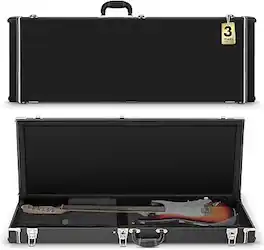 CAHAYA - Electric Guitar Case: Hardshell Guitar Gig Case with 0.98inch Thick Padding Only for ST Electric Guitars CY0342