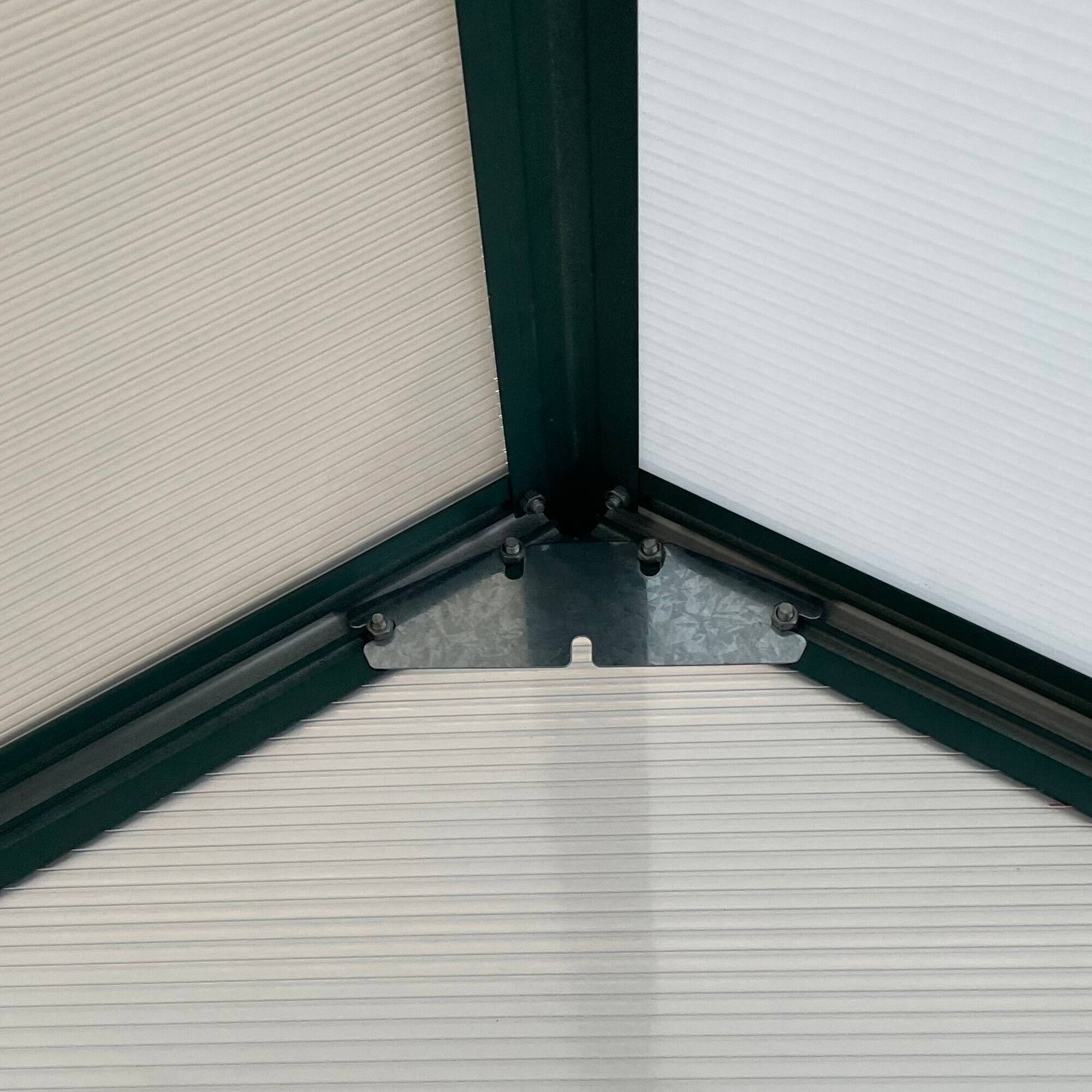 Alt View 7. Outsunny - 16' x 8' Aluminum Greenhouse Polycarbonate Walk-in Garden Greenhouse Kit with Adjustable Roof Vent.