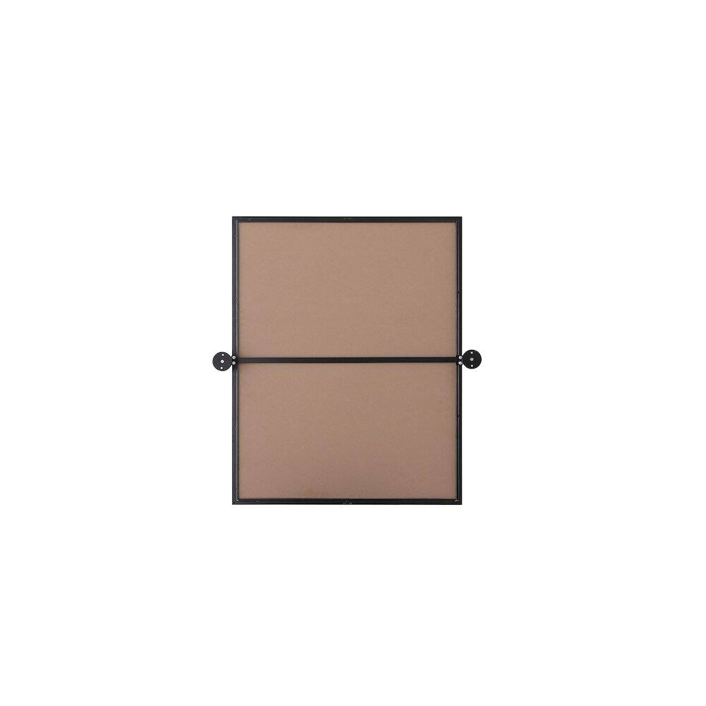 Angle. Elegant Kitchen and Bath - Amoura 24X30 Pivot Mirror In Black - Black.