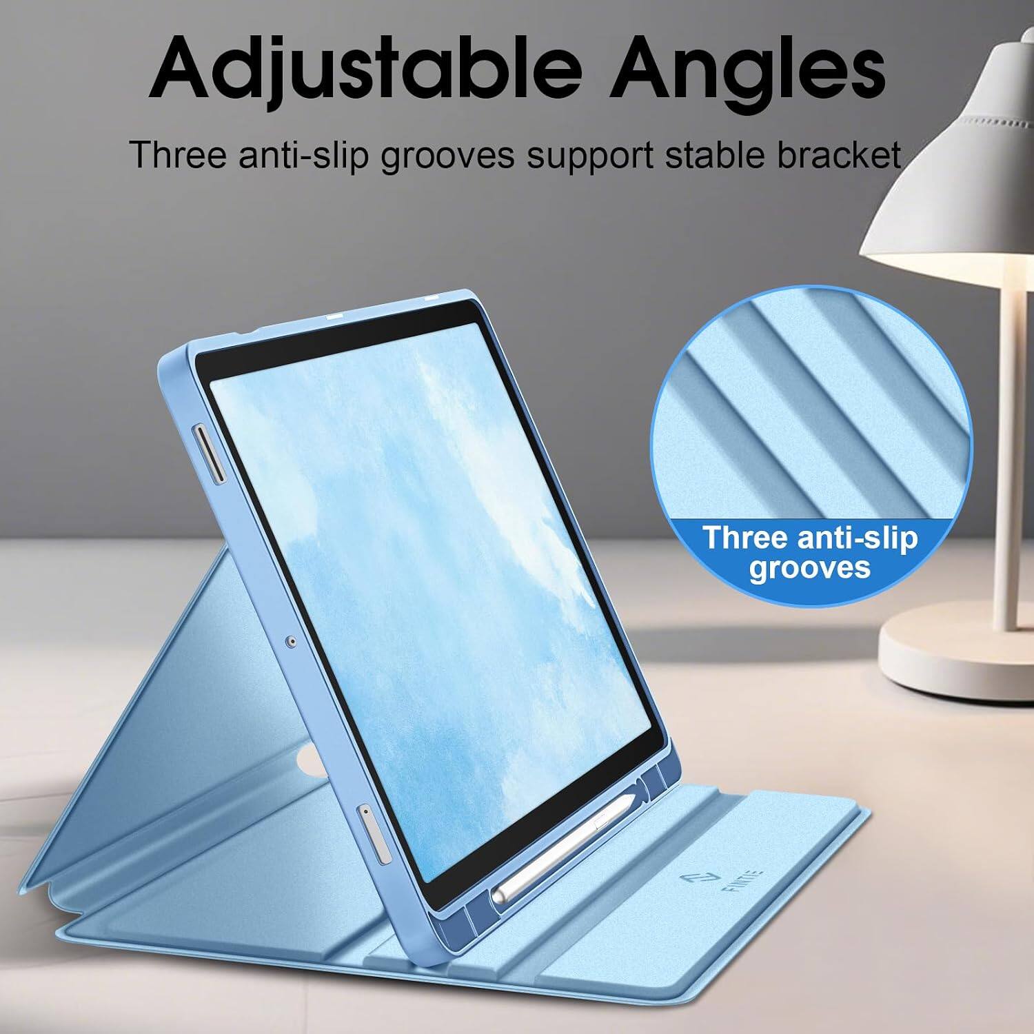 Adjustable Angles  
Three anti-slip grooves support stable bracket  
Three anti-slip grooves