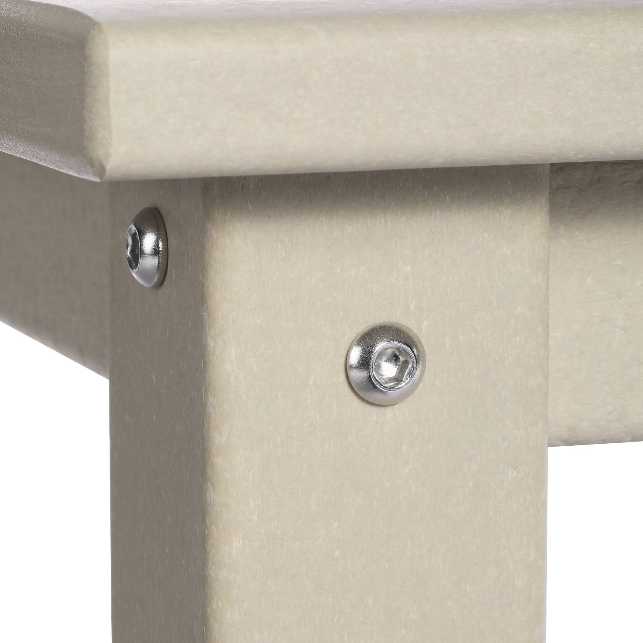 Alt View 6. WestinTrends - WestinTrends Malibu Low Outdoor HDPE Square Patio Coffee Table - Sand.