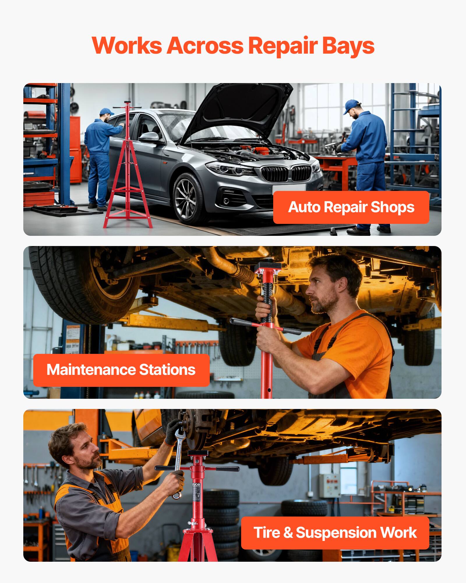 Works Across Repair Bays

Auto Repair Shops

Maintenance Stations

Tire & Suspension Work