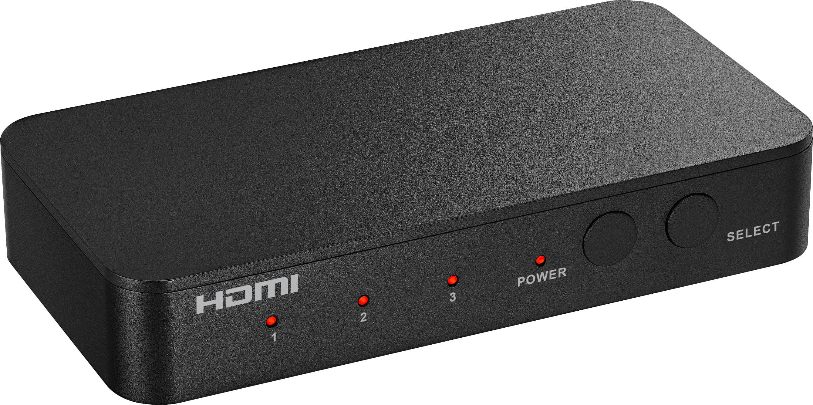 Insignia™ - HDMI 3-Port Switch with 4K HDR Inputs - Black