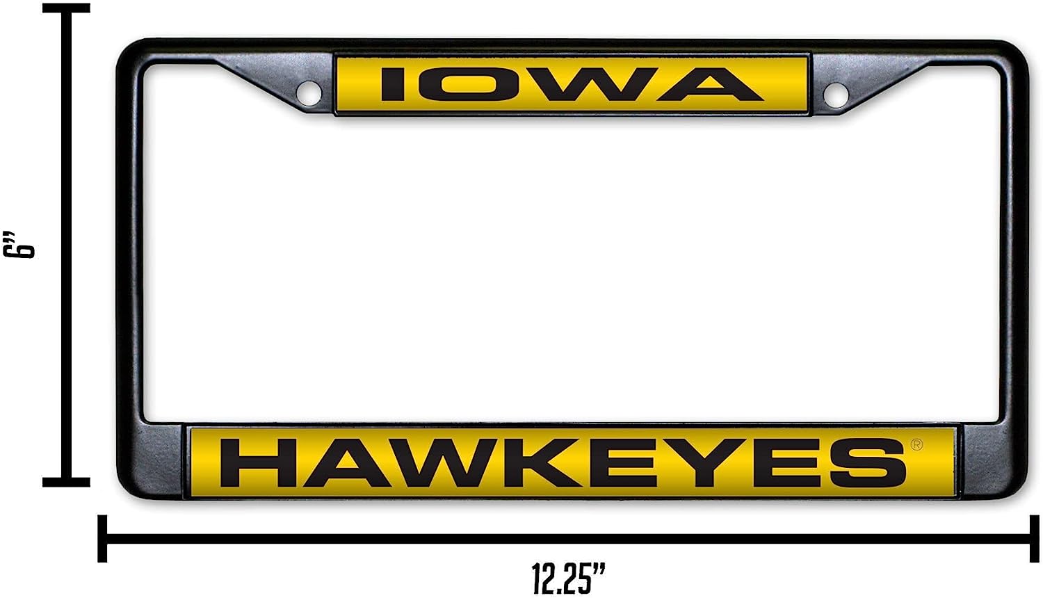 Iowa  
Hawkeyes  

6"  
12.25"