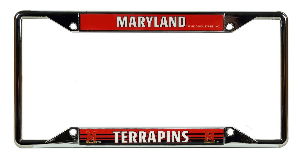 Maryland Terrapins Chrome EZ View License Plate Frame