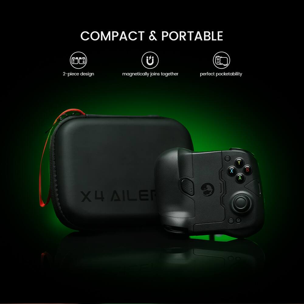 COMPACT & PORTABLE: 3 2-piece design magnetically joins together perfect pocketability X4 AILER 9 X Y A B