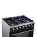 Alt View 3. Forno Appliances - Massimo 5.36 Cu. Ft. Freestanding Gas Convection Range with Air Fryer Kit, Wok Support & Griddle - Black.