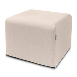 Jaxx - Monroe Square Foam Ottoman with Stain Resistant Performance Fabric, Large (24 x 24 x 18), Mist Light Grey - Mist Grey