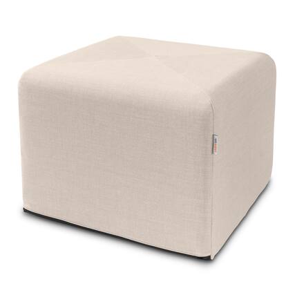 Front. Jaxx - Jaxx Monroe Square Foam Ottoman with Stain Resistant Performance Fabric, Large (24 x 24 x 18), Mist Light Grey - Mist Grey.