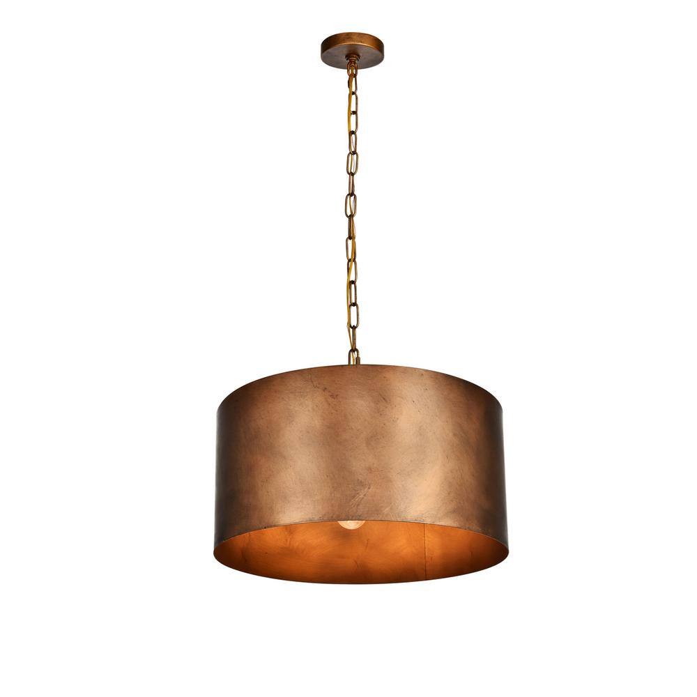 Alt View 2. Living District - Miro Collection Pendant D20 H11.75 Lt:3 Manual Brass Finish - Manual Brass.