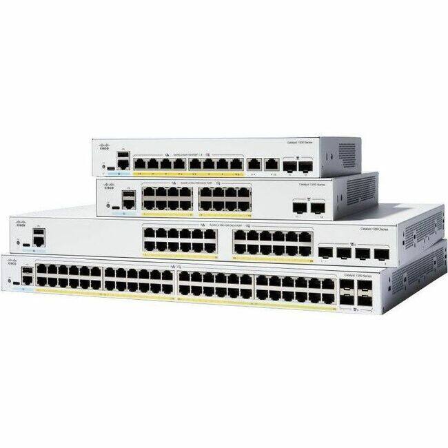 Front. Cisco Consumer Products - Cisco Catalyst C1200-48T-4G Ethernet Switch - 48 Ports - Manageable - Gigabit Ethernet - 10/100/1000Base-T, 1000Base-X - Unknown.